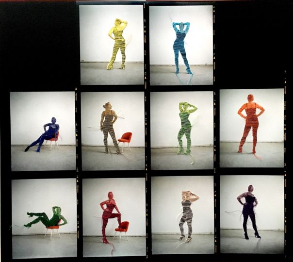 ©Sissi Farassat, Contactsheet, Pinup, 2019, 40 x 48 cm, C-Print with Threads Edition 5+2AP