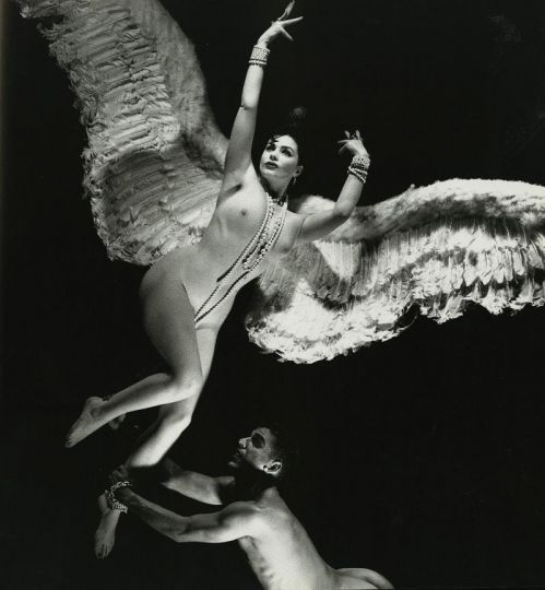 Steven Arnold Angel Ascending, 1982:83 Vintage Silver Gelatin Photograph, Ed. 3:12 14 1:8 x 14 in. © Steven Arnold – Courtesy Fahey/Klein Gallery