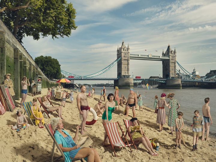 Bathers at Tower Bridge © Julia Fullerton-Batten