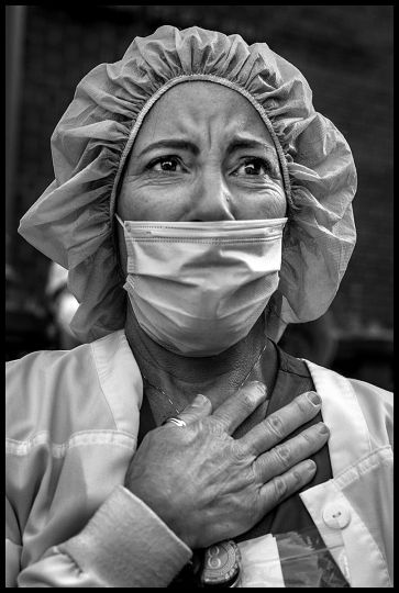 Erika, a traveling nurse, works with Covid-19 patients, Lenox Hill Hospital, May 10, 2020.

© Photograph by Peter Turnley