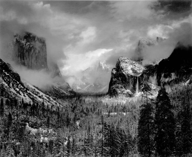 Ansel Adams, Clearing Winter Storm, Yosemite National Park, California, 1944. Estimate $40,000 - 60,000. Photographs New York