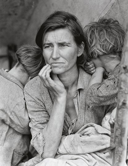 Dorothea Lange Migrant Mother (Mère migrante [Florence Owens Thomson]), Nipomo, Californie, 1936.
© Farm Security Administration - Office of War
Information Photograph Collection, Library of
Congress
