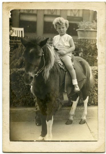 Jay on Pony, Brooklyn 1934 - Courtesy Jay Maisel