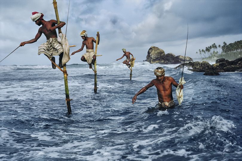 Fishermen at Weligama. Sri Lanka, 1995. © Steve McCurry