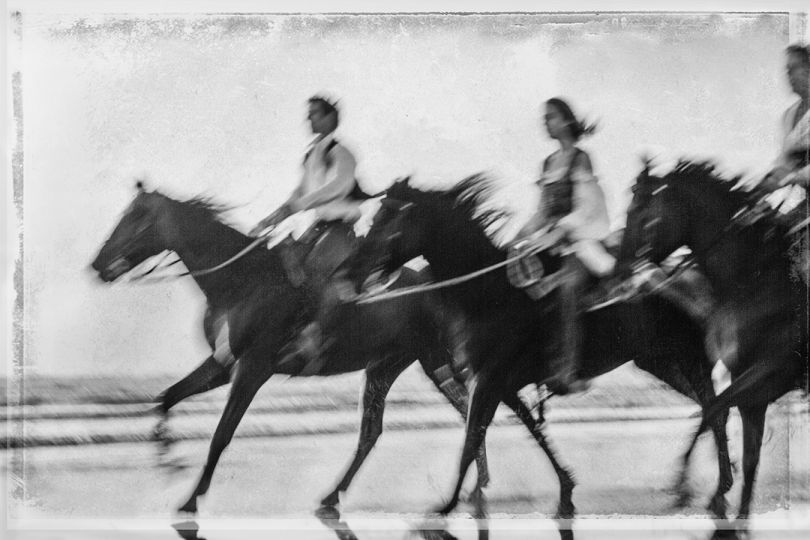 Three Horses on the Beach #2 © Jim McKinniss