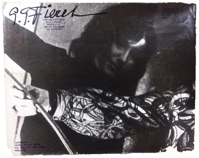 Gerard Petrus FIERET (Dutch, 1924-2009) Untitled, ca. 1960s-70s (woman with patterened sleeve) [6686] vintage gelatin silver print 15-5/8 x 19-3/8