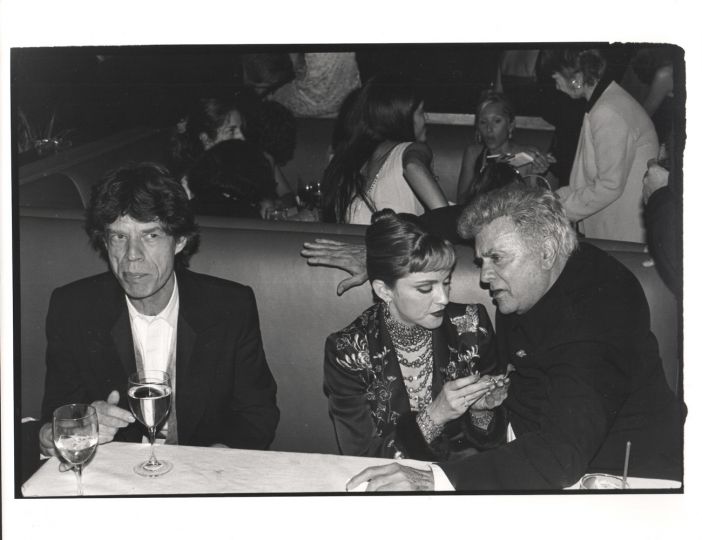 Mick Jagger, Madonna & Tony Curtis at the Vanity Fair Oscar Night Party. Mortons. Los Angeles. 24 March 1997, from 