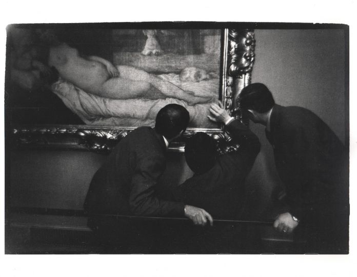 Gallery Attendants in front of Titian, Uffizi Art Gallery, Florence, Italy 1976, from 