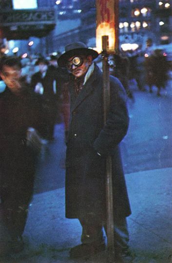 Louis FAURER (American, 1916-2001) 14th Street, New York, NY, 1947-48 (goggle-eyed man) - Courtesy Deborah Bell Photographs