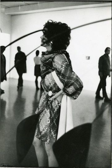 Louis FAURER (American, 1916-2001) Fashion for Harper's Bazaar, with Calder sculpture at The Museum of Modern Art, NYC, 1970 - Courtesy Deborah Bell Photographs