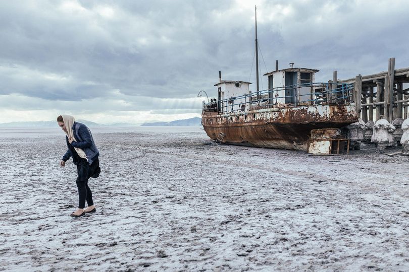 A dilapidated ship located at the northeast of Lake Urmia. Sharafkhaneh Port used to be one of the heavily travelled touristic villages. by the lake becoming dry, the value of the surrounding lands were reduced and created great financial problems for families.2015