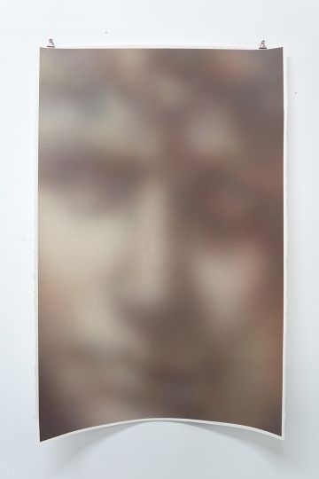 Adrien Couvrat Etude IV, 2020 - Acrylique sur papier Arches, 101 X 65 cm - Courtesy Galerie Maubert