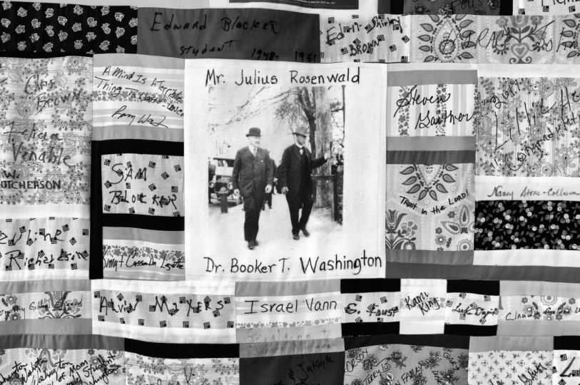 A Better Life for Their Children - Julius Rosenwald & Booker T. Washington – Quilt Celebrating Restoration of the Pine Grove School - Andrew Feiler
