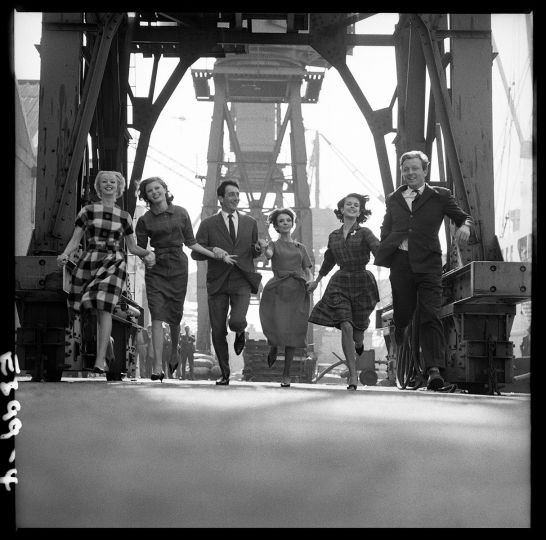 Fashion in Docks, London Silver Gelatin Photograph Executed in 1960 © Brian Duffy - Courtesy Holden Luntz Gallery