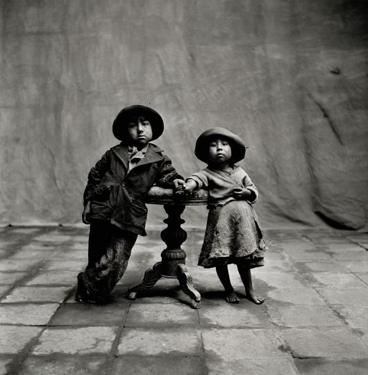 Cuzco Children, 1948, gelatin silver print by Irving Penn. Gift of Robert A. Freson Family, Bowdoin College Museum of Art, Brunswick, Maine. © Condé Nast.
