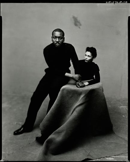Jacob Lawrence and Gwendolyn Knight, New York, 1947, gelatin silver print by Irving Penn. Gift of Robert A. Freson Family, Bowdoin College Museum of Art, Brunswick, Maine. © Condé Nast.