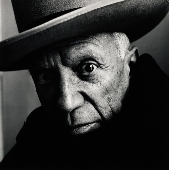 Picasso (2 of 6), Cannes, 1957, gelatin silver print by Irving Penn. Gift of Robert A. Freson Family, Bowdoin College Museum of Art, Brunswick, Maine. © The Irving Penn Foundation.