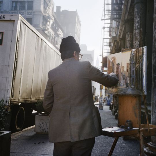 Plein Air Painter, SoHo, 1984 © Janet Delaney - Courtesy of the artist and EUQINOM Gallery