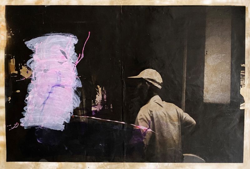 Art Rotterdam African Artist Foundation Deborah Metsch, Rose Diptyque, 2020, Acrylic paints and varnishes, 160g inkjet print (Diazo Toulouse)