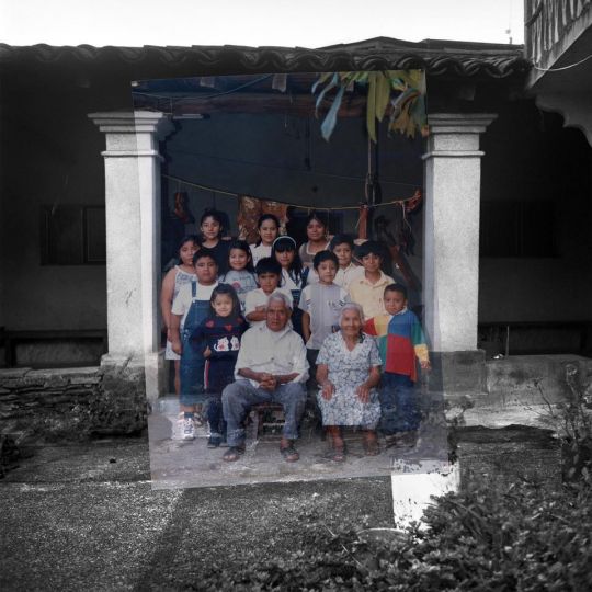 Im from Yalalag - My cousins and I at our grandparents house - Digital collage
2020 © Citlali Fabián

My cousins and I at our grandparent’s home in Yalalag, our community of origin in the Oaxacan Sierra around 20 years ago, my dad took the color photo. I took the black and white photo in the background. In a way is a reminder of the places we inhabited, the pass of time, but also my decision to revitilize my memories.