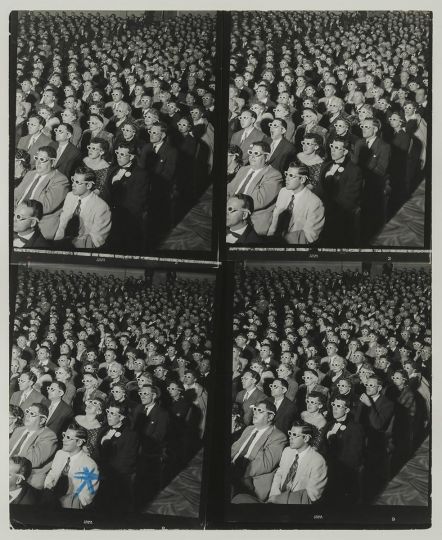 3-D Movie Contact Sheet, 1952 Jay Eyerman (American, 1906–1985) Photograph, gelatin silver print, contact sheet * Life Picture Collection * Photo by J.R. Eyerman. © LIFE Picture Collection. * Courtesy Museum of Fine Arts, Boston