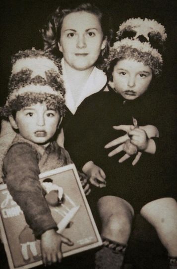 Andrée Geulen with two of the 300 Jewish children she rescued in Nazi-occupied Belgium