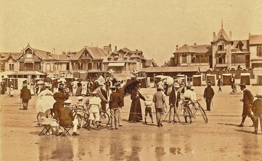 Course à bicyclettes La Baule @1900 auteur inconnu collection Jean Claude Potet
