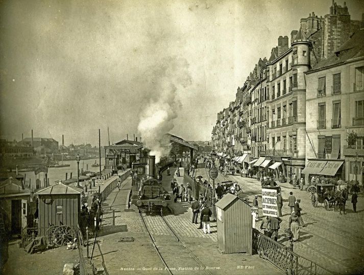 La gare de la bourse Nantes @ vers 1900 Louis Antonin Neurdein collection Jean Claude Potet