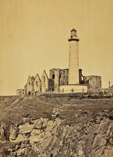 La pointe Saint-Mathieu Plougonvelin Finistère @ vers 1870 Joseph Emile Mage Musée de Bretagne Rennes