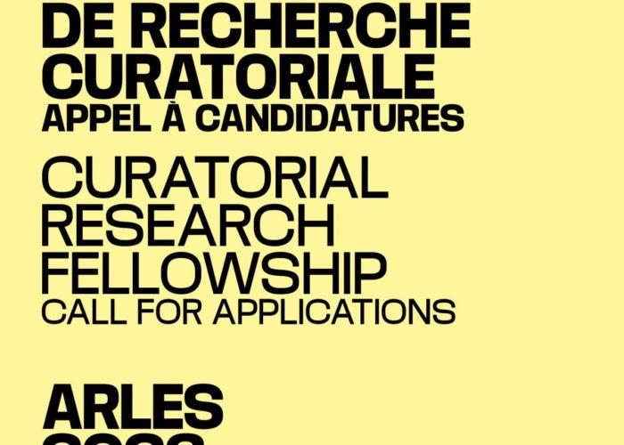 Bourse de recherche curatoriale des Rencontres d'Arles