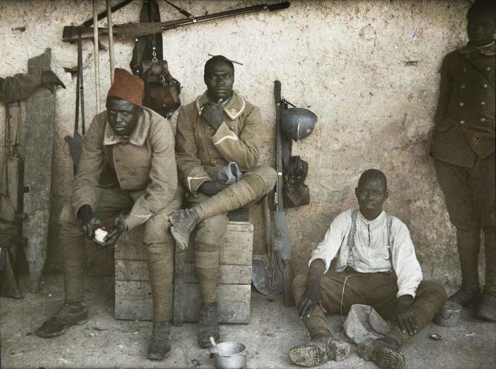 Paul CASTELNAU - Quatre militaires sénégalais, Saint-Ulrich, (Haut-Rhin), 1917 © Ministère de la Culture - Médiathèque du patrimoine et de la photographie, Distr. RMN-Grand Palais