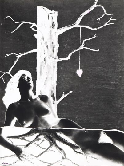A coeur perdu, 1946. Photogramme tirée par l’artiste et colorée à la main. 30 x 40 cm © Pierre Jahan - Courtesy Galerie Jean-François Cazeau