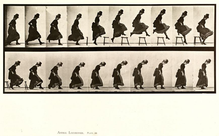 Jumping; running; straight high jump © Eadweard Muybridge c. 1887 – Courtesy Laurence Miller Gallery