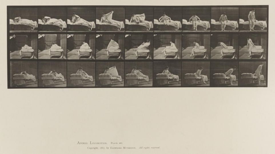 Getting out of bed © Eadweard Muybridge c. 1887 – Courtesy Laurence Miller Gallery