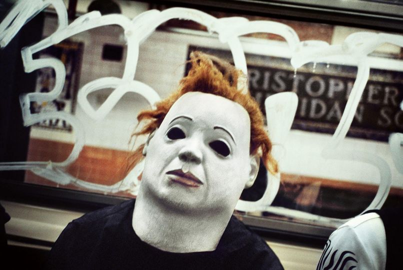 Michael Myers © Seymour Licht - Halloween Underground - New York Subway Portraits