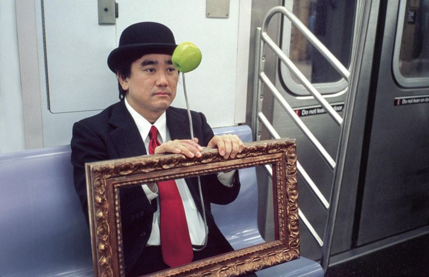 René Magritte © Seymour Licht - Halloween Underground - New York Subway Portraits