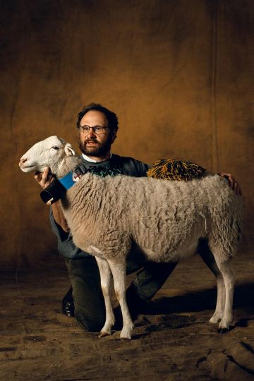 Caussenarde des Garrigues sheep. In the French Salon International de l'Agriculture (SIA 1998), Paris, France © Yann Arthus-Bertrand