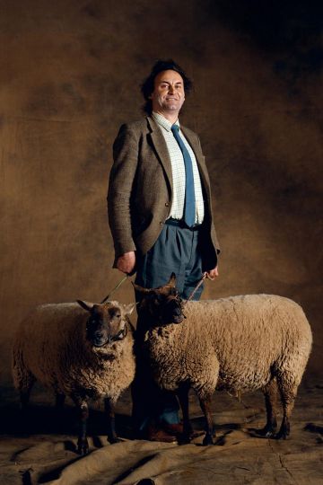 Roussin de la Hague sheeps. In the French Salon International de l'Agriculture (SIA 1994), Paris, France © Yann Arthus-Bertrand