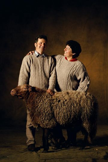 Solognote sheep. In the French Salon International de l'Agriculture (SIA 1998), Paris, France © Yann Arthus-Bertrand