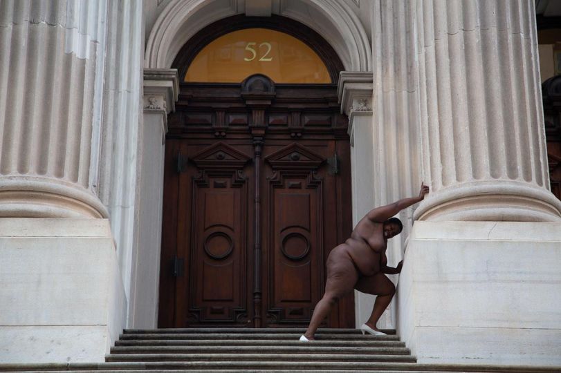 They Tagged The Land With Trophies and Institutions From Their Rapes And Conquests, Tweed Courthouse, NYC
2013 © Nona Faustine - Courtesy of the artist and Higher Pictures