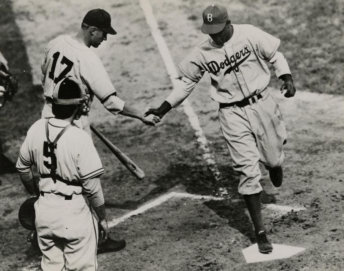 Tom Watson - Jackie Robinsons first Major League home run April 18 1947 - Courtesy of Gitterman Gallery 