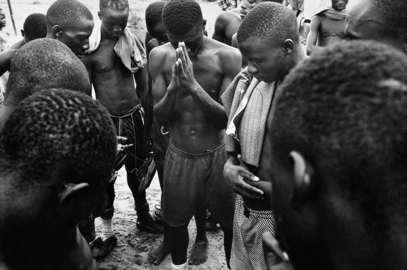 The ‘Millennium Stars’: a football team comprising mainly of former combatants involved in the First Liberian Civil War. Liberia, 1999. On display in Storyteller:
Photography by Tim Hetherington at IWM London (20 April to 29 September 2024).
