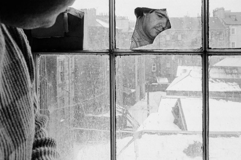 View from a shaving mirror. Tenament living, Glasgow. 1986 © Mark Abrahams - Courtesy of Bluecoat Press