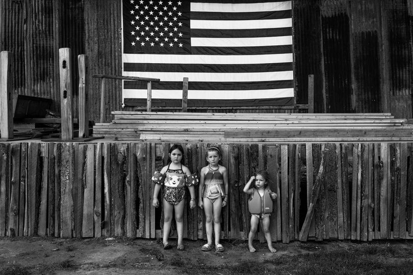 Two Sisters and a Cousin, Macksville, Kansas, 2021 
 © Richard Sharum/Courtesy The Hulett Collection