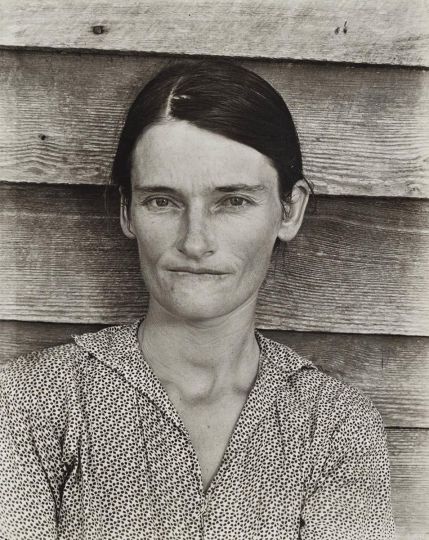 Allie Mae Burroughs, Hale County, Alabama, 1936, Walker Evans (American, 1903–1975), gelatin silver print, 9 5/8 x 7 7/8 in. Addison Gallery of American Art, Phillips Academy, Andover, Massachusetts, Gift of Norman Selby (PA 1970) and Melissa G. Vail, 2020.31