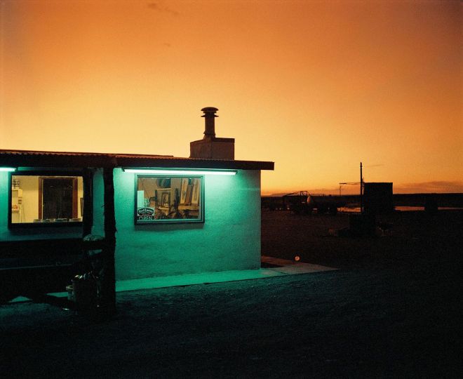 Flammable II, 1983, Terlingua, Texas - C Print on Fuji Flex, Image: 20 x 25 inches © Wim Wenders/ Wenders Images and Howard Greenberg Gallery