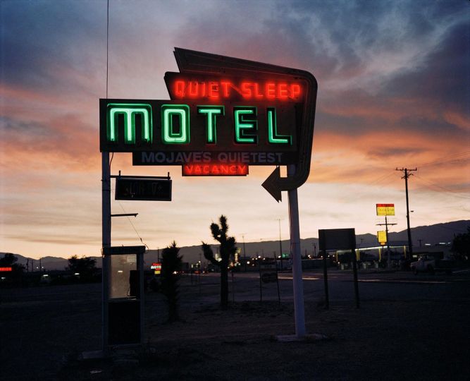 Quiet Sleep, 1983, Mojave, California - C Print on Fuji Flex, Image: 20 x 25 inches © Wim Wenders/ Wenders Images and Howard Greenberg Gallery