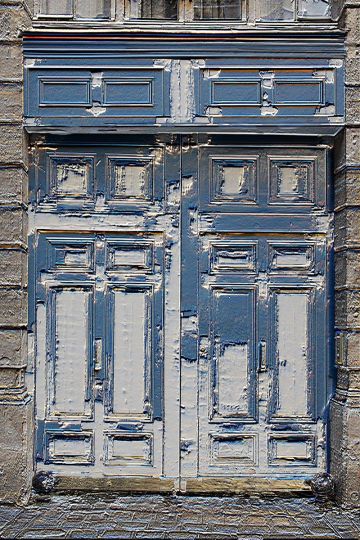 Paris Door, 2017/2023 UV-curable ink on Dibond aluminum 63 3/8 x 42 x 1 7/8 in. (161 x 106.6 x 4.8 cm) Edition of 5 plus 2 artist's proofs Copyright James Welling Courtesy the artist and Marian Goodman Gallery