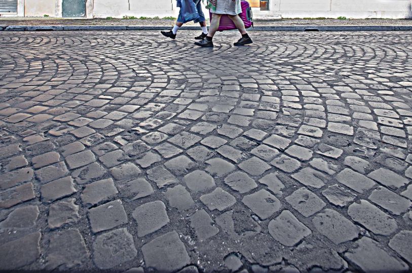 Piazza Navona, Rome, 2024 UV-curable ink on Dibond aluminum 42 x 63 in. (106.7 x 160 cm) Edition of 5 Copyright James Welling Courtesy the artist and Marian Goodman Gallery