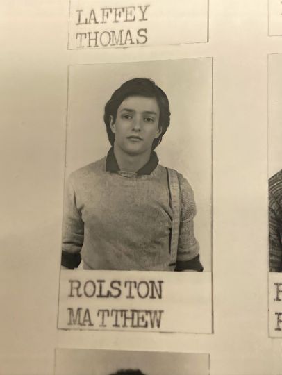 Official enrollment photograph of Matthew Rolston for ArtCenter College of Design, Pasadena, California, 1976 - Courtesy Matthew Rolston